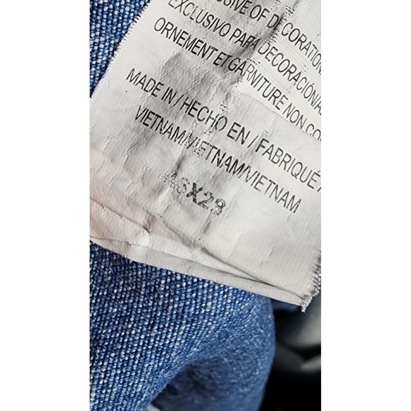 Distressed Liberty Overalls Bib Overalls Mens 46x29 Light Wash Denim Workwear - Picture 11 of 12